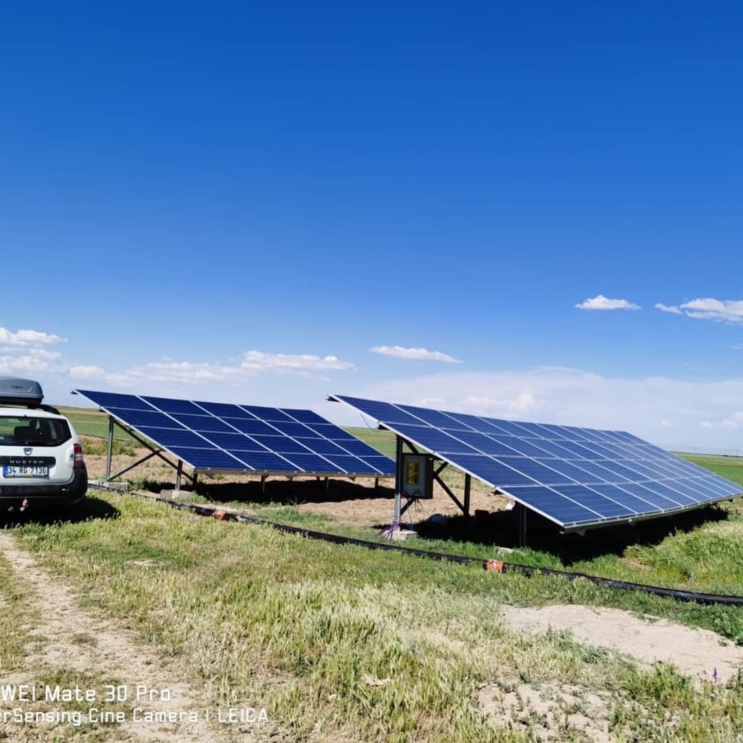 Afyonkarahisar Afyon'de kurulan 15 HP güneş enerjili sulama sistemi