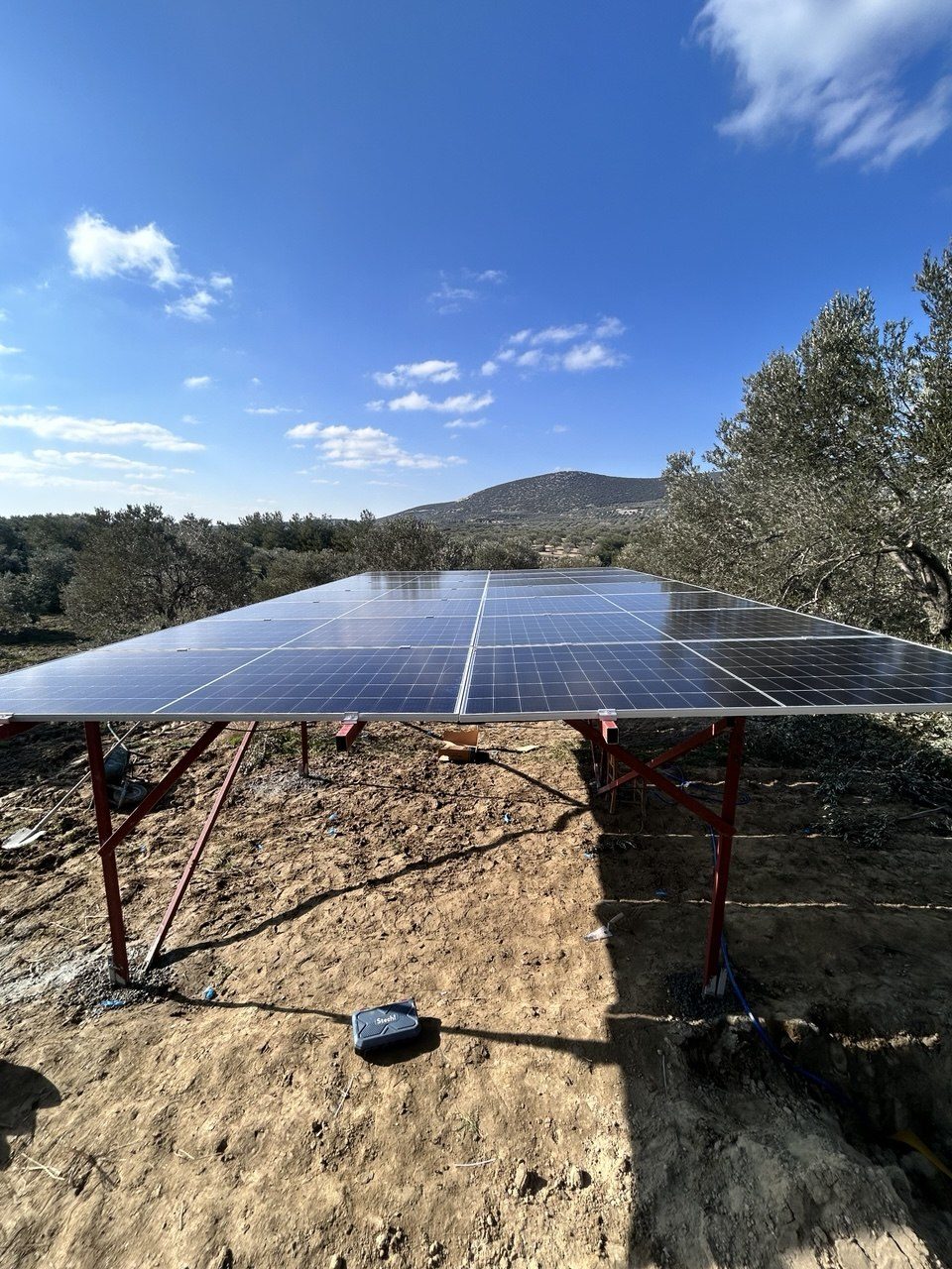 Manisa Saruhanlı'de kurulan 5.5 HP güneş enerjili sulama sistemi