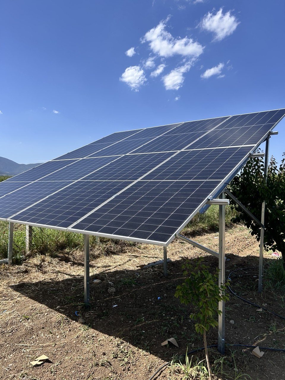 Manisa Sancaklıbozköy'de kurulan 7.5 HP güneş enerjili sulama sistemi